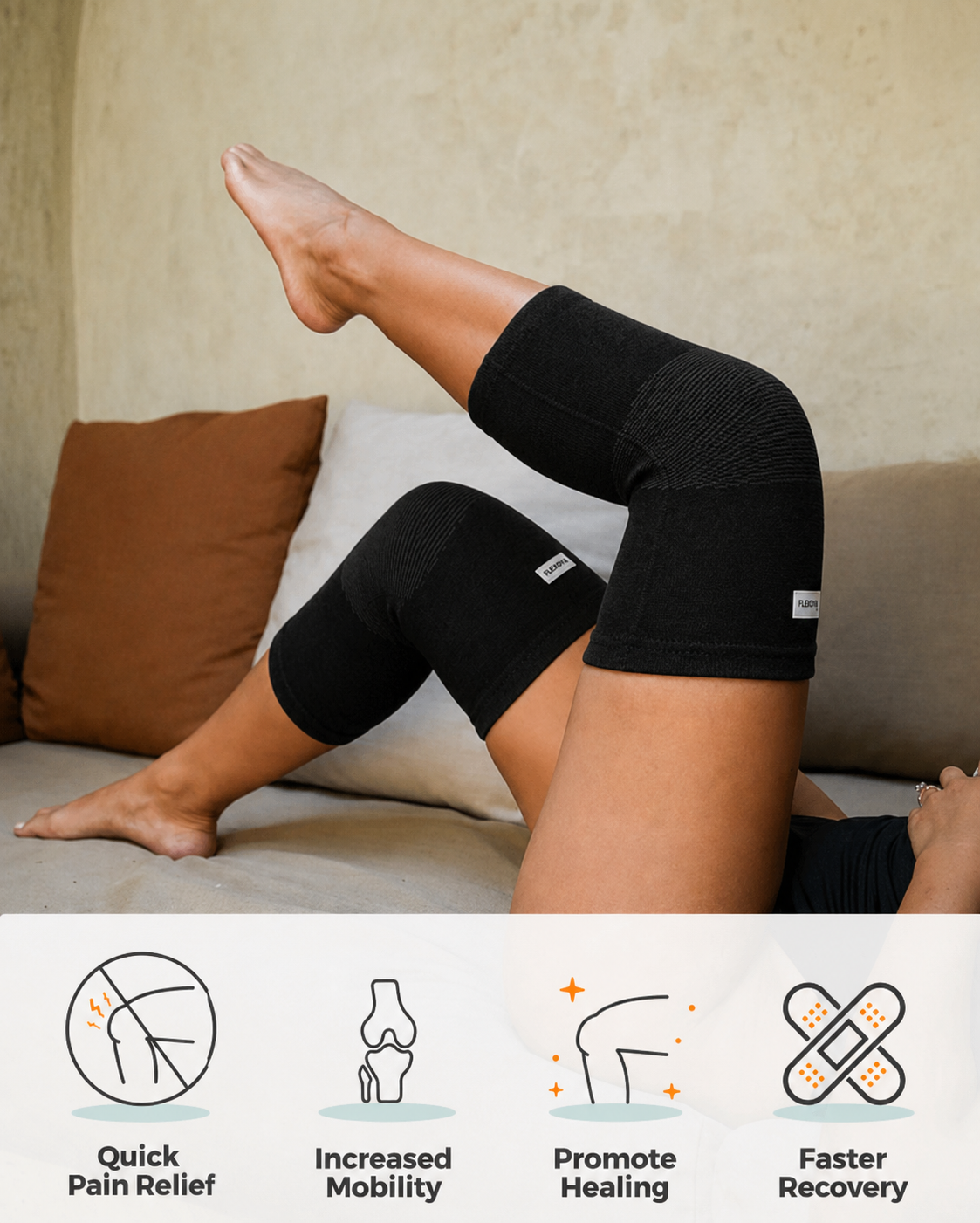 Instantly Relieve Knee Pain Without Surgery or Injections With Knee Sleeve (Pair)