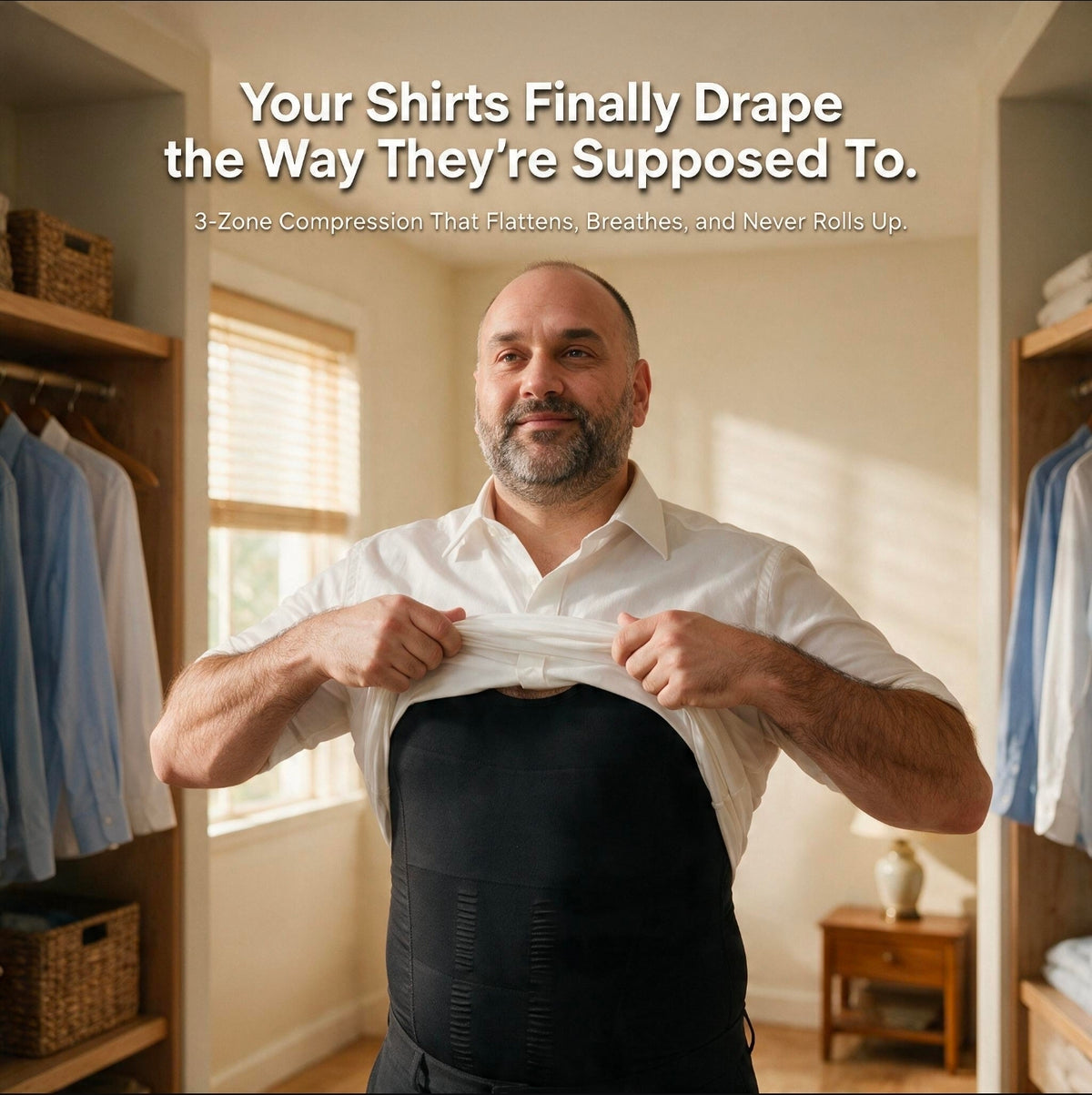 FlexTop lightweight compression undershirt fabric detail and breathability